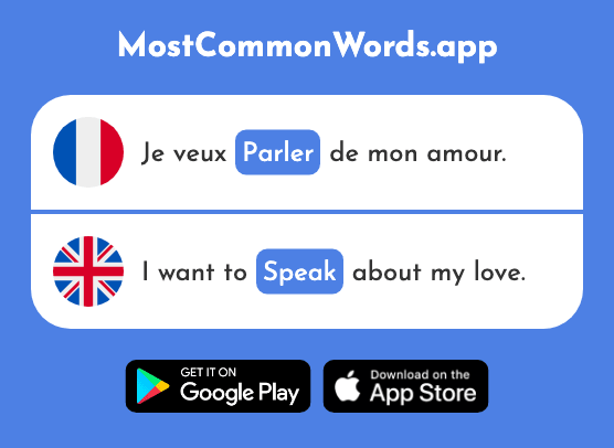 Parler - Speak (Le 106 Mot Le Plus Commun En English)