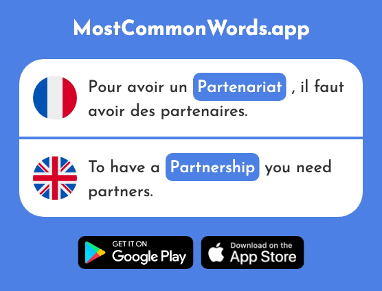 Partenariat - Partnership (Le 2614 Mot Le Plus Commun En English)
