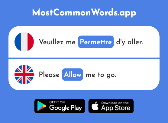 Permettre - Allow (Le 158 Mot Le Plus Commun En English)
