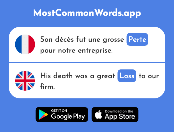 Perte - Loss (Le 1079 Mot Le Plus Commun En English)