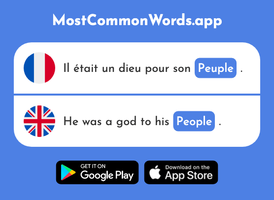 Peuple - People (Le 378 Mot Le Plus Commun En English)