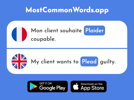 Plaider - Plead (Le 2576 Mot Le Plus Commun En English)