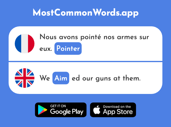 Pointer - Mark off, clock in, clock out, aim (Le 2749 Mot Le Plus Commun En English)
