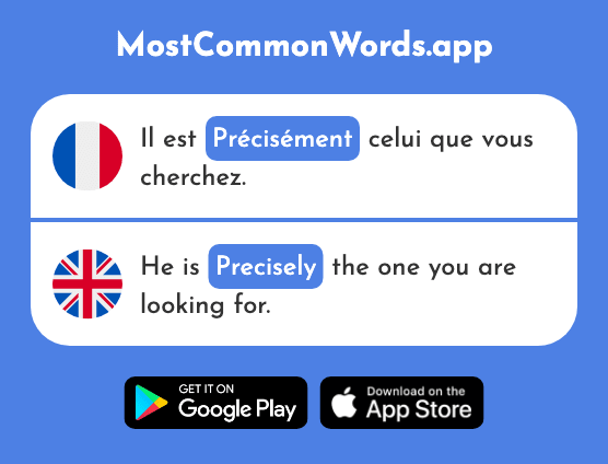 Précisément - Precisely (Le 1197 Mot Le Plus Commun En English)