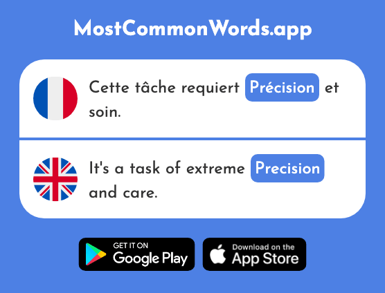 Précision - Precision (Le 1756 Mot Le Plus Commun En English)