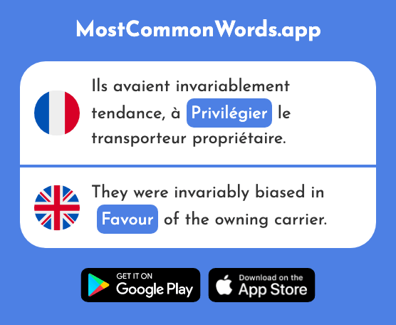 Privilégier - Favour (Le 2482 Mot Le Plus Commun En English)