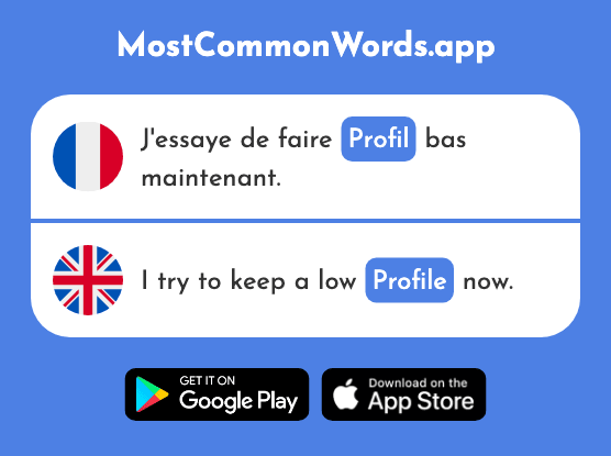 Profil - Profile, outline, contour (Le 2552 Mot Le Plus Commun En English)