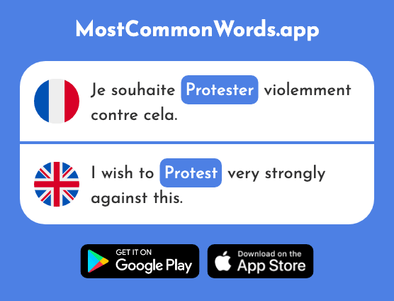 Protester - Protest (Le 2423 Mot Le Plus Commun En English)