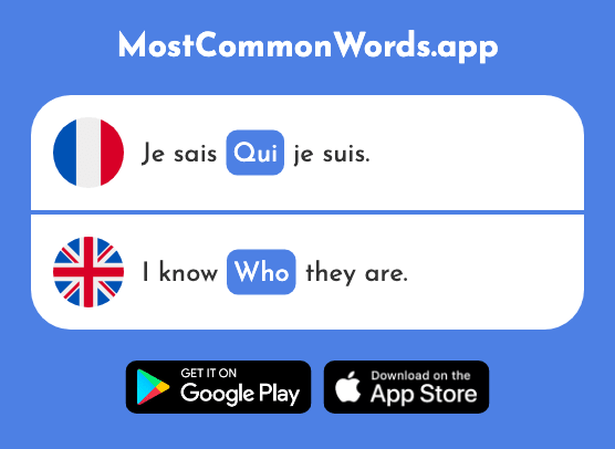 Qui - Who, whom (Le 14 Mot Le Plus Commun En English)