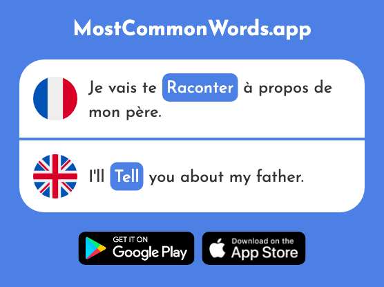 Raconter - Tell (Le 890 Mot Le Plus Commun En English)