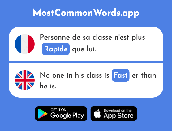 Rapide - Fast, quick (Le 672 Mot Le Plus Commun En English)