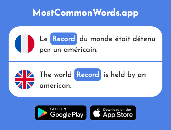 Record - Record (Le 2409 Mot Le Plus Commun En English)