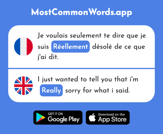 Réellement - Really (Le 1563 Mot Le Plus Commun En English)