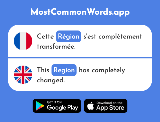 Région - Region (Le 241 Mot Le Plus Commun En English)