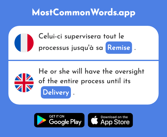 Remise - Presentation, delivery (Le 2357 Mot Le Plus Commun En English)