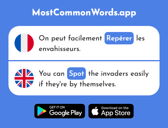 Repérer - Spot, pick out, locate, find (Le 2707 Mot Le Plus Commun En English)