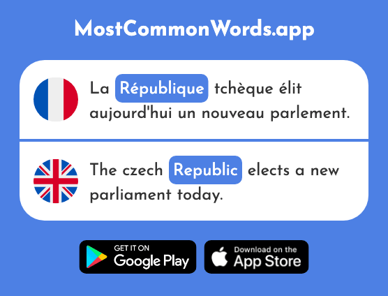 République - Republic (Le 1028 Mot Le Plus Commun En English)