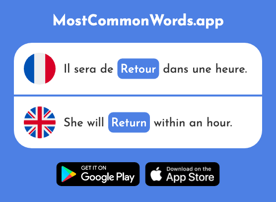 Retour - Return (Le 421 Mot Le Plus Commun En English)