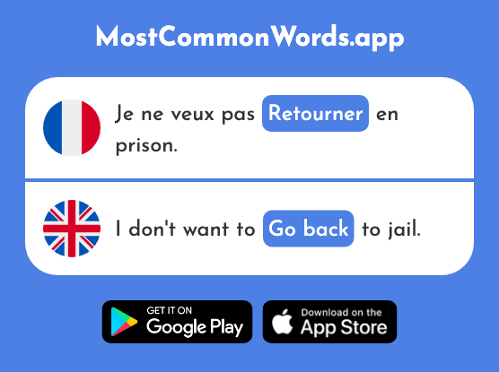 Retourner - Return, go back (Le 999 Mot Le Plus Commun En English)