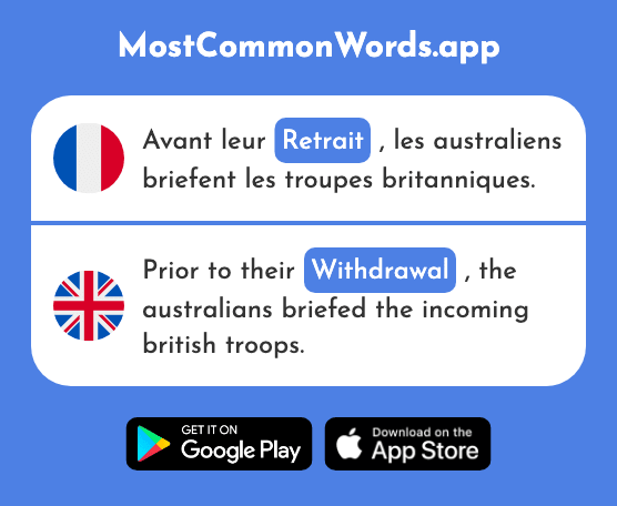 Retrait - Withdrawal (Le 2416 Mot Le Plus Commun En English)