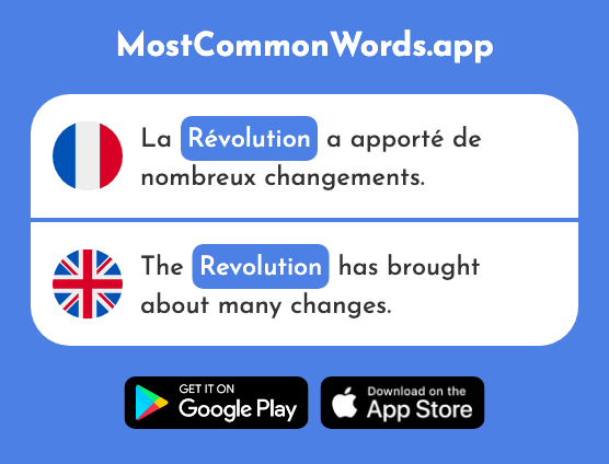 Révolution - Revolution (Le 1617 Mot Le Plus Commun En English)