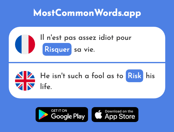Risquer - Risk (Le 322 Mot Le Plus Commun En English)