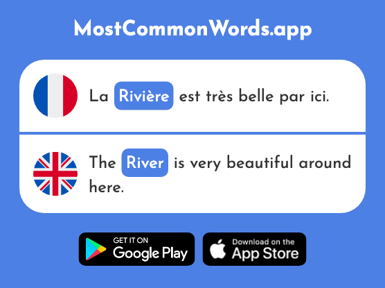 Rivière - River (Le 2223 Mot Le Plus Commun En English)