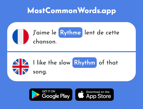 Rythme - Rhythm, rate (Le 1662 Mot Le Plus Commun En English)