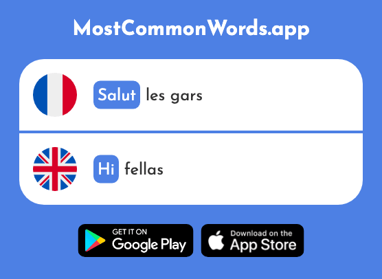 Salut - Salute, hi, bye (Le 2205 Mot Le Plus Commun En English)