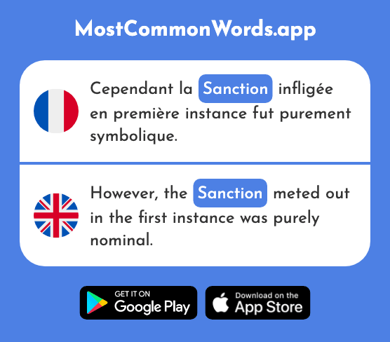 Sanction - Sanction (Le 2282 Mot Le Plus Commun En English)