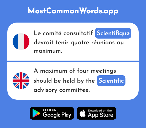 Scientifique - Scientific (Le 950 Mot Le Plus Commun En English)