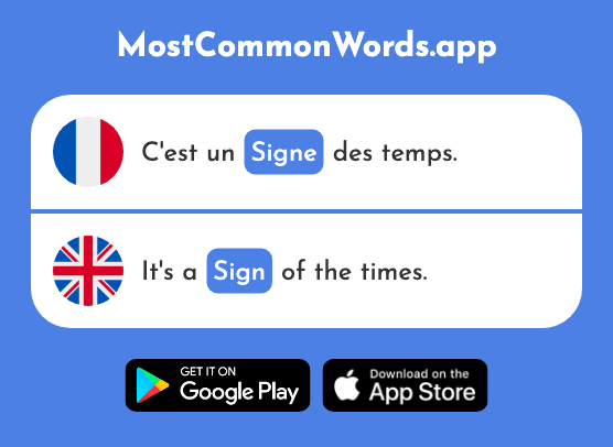 Signe - Sign (Le 707 Mot Le Plus Commun En English)