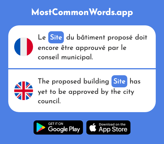 Site - Site (Le 1462 Mot Le Plus Commun En English)