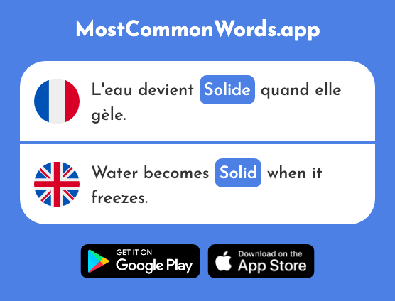 Solide - Solid (Le 1414 Mot Le Plus Commun En English)