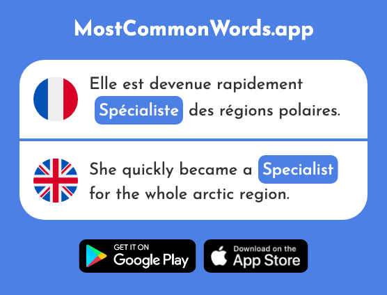 Spécialiste - Specialist (Le 1588 Mot Le Plus Commun En English)