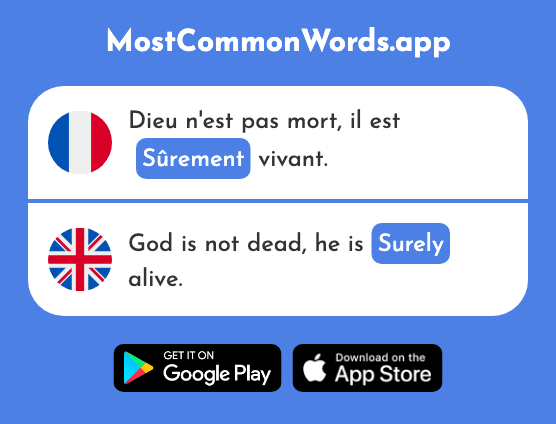 Sûrement - Surely (Le 1750 Mot Le Plus Commun En English)