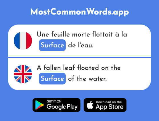 Surface - Surface (Le 1748 Mot Le Plus Commun En English)
