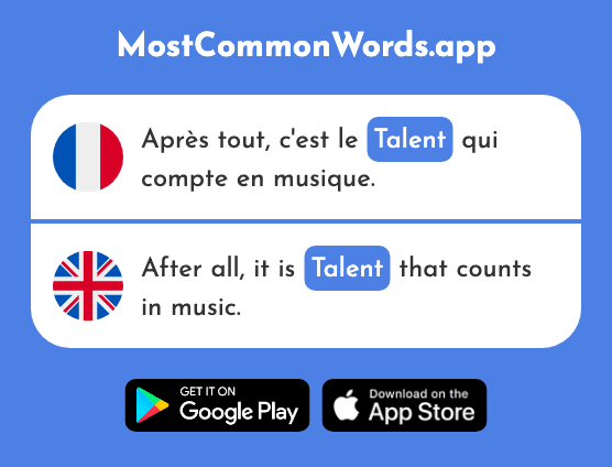 Talent - Talent (Le 2017 Mot Le Plus Commun En English)