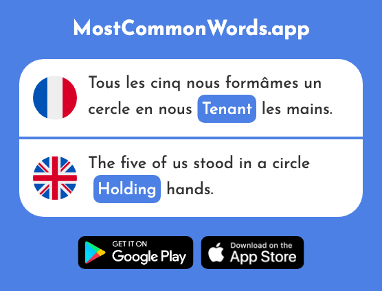 Tenant - Holding, holder (Le 2516 Mot Le Plus Commun En English)