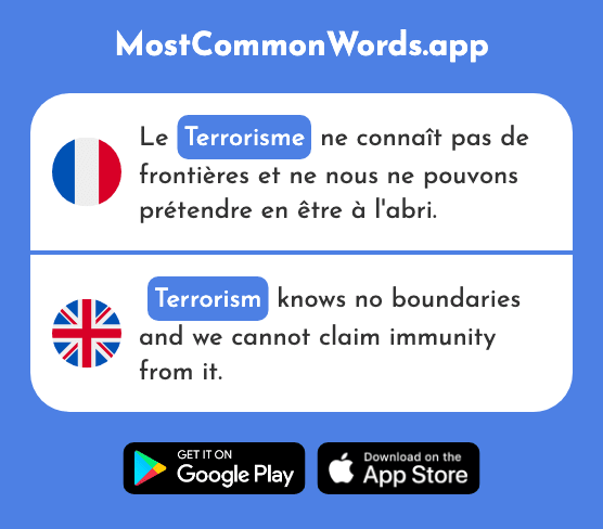 Terrorisme - Terrorism (Le 2834 Mot Le Plus Commun En English)