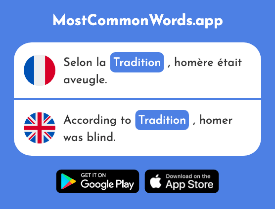 Tradition - Tradition (Le 1371 Mot Le Plus Commun En English)