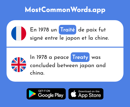 Traité - Treaty (Le 1249 Mot Le Plus Commun En English)
