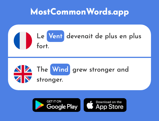 Vent - Wind (Le 1387 Mot Le Plus Commun En English)