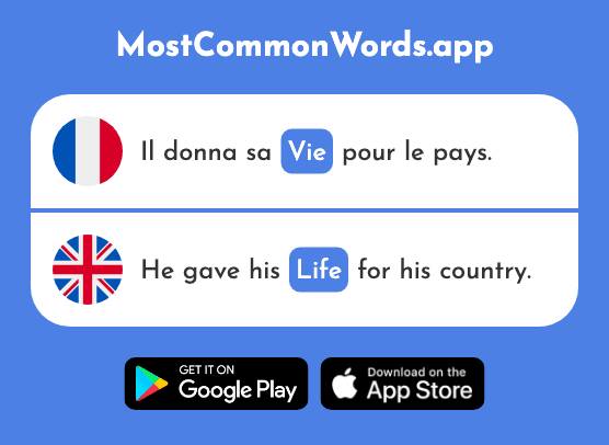 Vie - Life (Le 132 Mot Le Plus Commun En English)