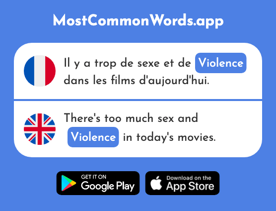 Violence - Violence (Le 602 Mot Le Plus Commun En English)