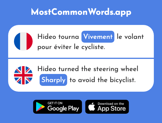 Vivement - Sharply, brusquely, lively (Le 2491 Mot Le Plus Commun En English)