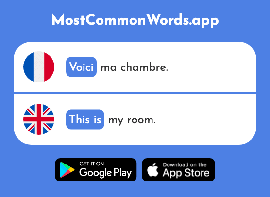 Voici - Here is, here are, this is, these are (Le 1103 Mot Le Plus Commun En English)