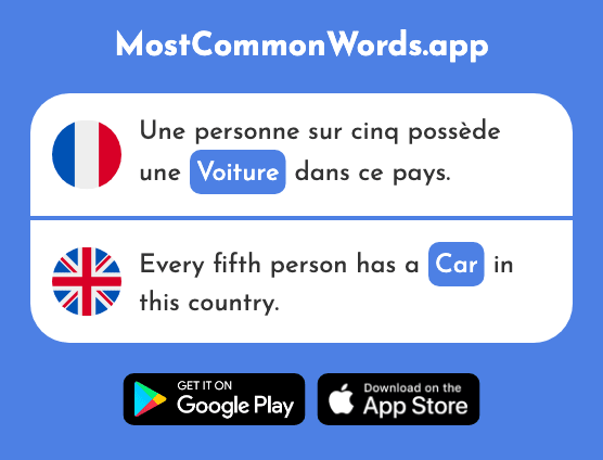 Voiture - Car (Le 881 Mot Le Plus Commun En English)