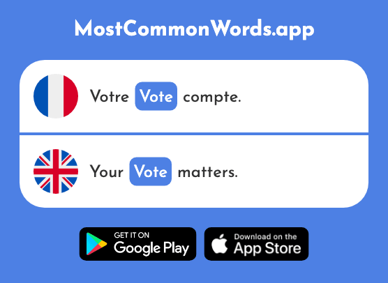 Vote - Vote (Le 1046 Mot Le Plus Commun En English)