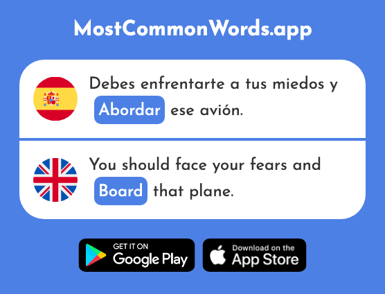 Abordar - Board, get in/on (La 2472 Palabra Más Común En English)